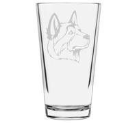 Labrador Husky Custom Personalized Dog Themed Etched All Purpose 16oz Pint Glass