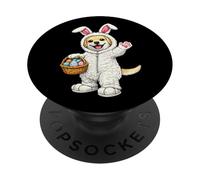 Labrador Lab nei panni di un coniglietto pasquale divertente e carino per ragazzi e bambine PopSockets PopGrip Adesivo