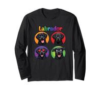 Labrador Nero Cane Cane da Caccia Cani Padre Madre Ritratto Maglia a Manica