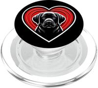 Labrador nero cuore carino laboratorio cucciolo amante cane rifugio rifugio salvataggio PopSockets PopGrip per MagSafe