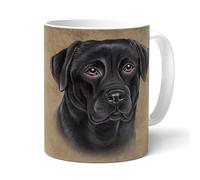 LABRADOR NERO (ENG) - tazza da caffè, tazza da tè. Una tazza con la grafica di un cane Labrador e un'apposita scritta in italiano. Un regalo pratico.
