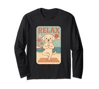 Labrador Relax Yoga Divertente Rilassante Cane Golden Retriever Maglia a Manica
