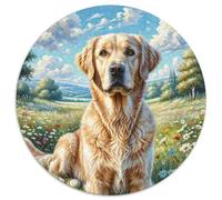 Labrador Retriever 1000 Pezzi Jigsaw Animal Dog Forma Rotonda Puzzle Per Adulti O Bambini Giocattolo Antistress Arte Ecofriendly 1000pcs (67.5x67.5cm)