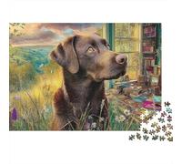 Labrador Retriever 1000 Pezzi Puzzle Divertente Intrattenimento Creativo Chocolate Labrador Jigsaw Sfide Divertenti Per Regali 52x38cm/1000pcs