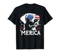 Labrador Retriever 4 luglio Merica Patriotic Dog Tee Maglietta