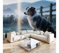 Labrador Retriever Animale Fotomurali 3D Effetto Montagna Innevata Natura Non Tessuto Murale Carta Da Parati Decorazione Da Parete 366x254 cm Per Soggiorno Camera Da Letto Ufficio