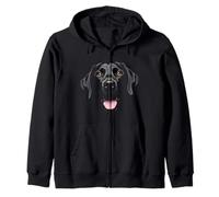 Labrador Retriever Black Lab Face Felpa con Cappuccio