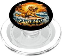 Labrador Retriever Cane Surfin Spiaggia Tramonto Vacanze PopSockets PopGrip per MagSafe