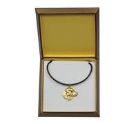 Labrador Retriever - collana rivestita in oro in una scatola, Art Dog IT