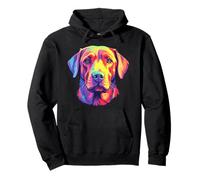 Labrador Retriever colorato Felpa con Cappuccio