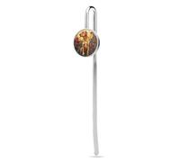 Labrador Retriever con campo di rose, in acciaio inox, segnalibro con vetro di cristallo, per lettori scolastici, forniture per ufficio