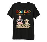 Labrador Retriever Dog Dad Definition for Daddy Fathers Day Maglietta Premium