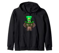 Labrador Retriever Dog Leprechaun St. Patrick's Day Felpa con Cappuccio