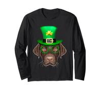 Labrador Retriever Dog Leprechaun St. Patrick's Day Maglia a Manica