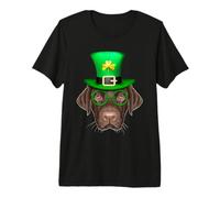 Labrador Retriever Dog Leprechaun St. Patrick's Day Maglietta Premium