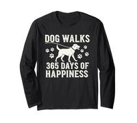 Labrador Retriever Dog Owner Walks Yellow Black Lab Graphic Maglia a Manica