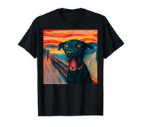Labrador Retriever Dog Parody Pop Art Divertente Espressionista Maglietta