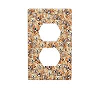 Labrador Retriever Dog Print Duplex Dispositivo Presa Piastra a muro Interruttore Elettrico Coperchio di uscita.