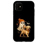 Labrador Retriever Halloween Ghost Walking Labrador Dog Custodia per iPhone 11