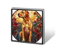 Labrador Retriever in campo di rose, spille e spille, unisex, quadrate, leggere, da bavero, gioielli per abbigliamento, scialle e cappelli