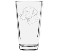 Labrador Retriever Lab Dog Themed Etched All Purpose 16oz Pint Glass