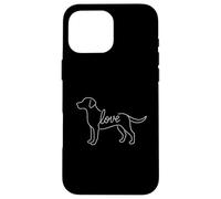 Labrador Retriever Love Line Art Minimalist Lab Amante dei cani Custodia per iPhone 16 Pro Max