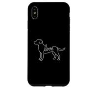 Labrador Retriever Love Line Art Minimalist Lab Amante dei cani Custodia per iPhone XS Max