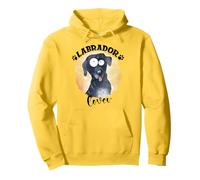 Labrador Retriever Nero Cane Mamma Papà Kawaii Dog Doodles Felpa con Cappuccio