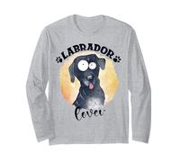 Labrador Retriever Nero Cane Mamma Papà Kawaii Dog Doodles Maglia a Manica