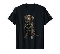 Labrador Retriever nero Illustrazione Black Lab Dog Maglietta