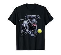 Labrador Retriever Nero Insegue Una Palla Maglietta