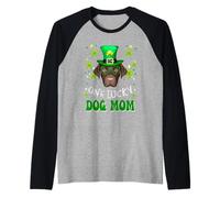 Labrador Retriever One Lucky Dog Mom Dogs St Patricks Day Maglia con Maniche Raglan