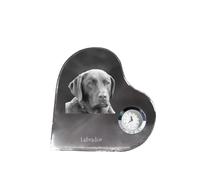 Labrador Retriever orologio a forma di cuore con cane Art-Dog
