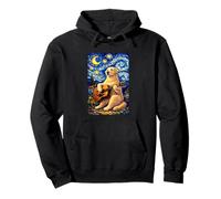 Labrador Retriever Playing Guitar Whimsical Art Camping Felpa con Cappuccio