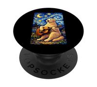 Labrador Retriever Playing Guitar Whimsical Art Camping PopSockets PopGrip Adesivo