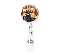 Labrador Retriever - Porta badge retrattile con clip, porta badge, carino, porta badge identificativo, per donne e uomini