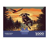 Labrador Retriever Puzzle 1000 Pezzi Per Adulti, 1000 Pezzi Sunset Forest Sfida Capricciosa Giochi Educativi Giochi Per La Decorazione Della Casa 52x38cm/1000pcs