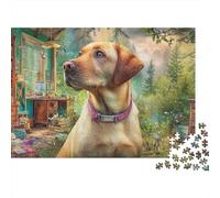 Labrador Retriever Puzzle 1000 Pezzi - Sfida Familiare Creativa, Cartone Resistente, Poster Incluso, Relax Garantito - 38x26cm/1000pcs