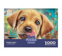 Labrador Retriever Puzzle Con Illustrazioni Artistiche Dipinte - 1000 Pezzi Di Fascino Capolavori in Miniatura Per Appassionati Di Ogni Età - Il Regalo Che Sorprende E Affascina 70x50cm/1000pcs