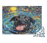 Labrador Retriever Puzzle Impossible 1000 Pezzi Cielo stellato notturno Decorazione Per La Casa. Giochi Rilassamento E Intelligence Per Adulti E Ragazzi Da 14 Anni 1000pcs (75x50cm)