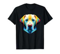 Labrador Retriever Testa Geometrica Vibrante Astratto Cane Maglietta