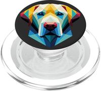 Labrador Retriever Testa Geometrica Vibrante Astratto Cane PopSockets PopGrip per MagSafe