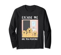 Labrador Retrievers Curioso Divertente Sei Pooping Maglia a Manica