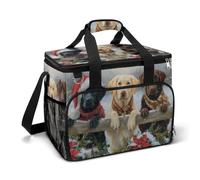 Labrador Retrievers Recinzione in legno Snowy Inverno Campeggio Cooler Bag Isolato Spiaggia Refrigeratori Portatile A Prova di Perdite Borse con Tracolla