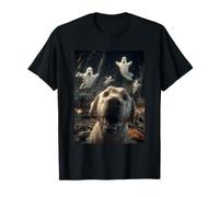 Labrador Selfie con Fantasmi Foresta Infestata Cane Halloween Maglietta