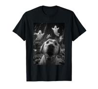 Labrador Selfie con Fantasmi Foresta Infestata Cane Halloween Maglietta