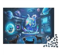 Labrador - Sturdy Build Broad Forehead Friendly Expression Loyal Companion Image Warm Interactive Vibe Tech-inspired Elements Greeneco-friendly Cute Appeal - 1000Pcs Puzzle Classici - Orizzontale -