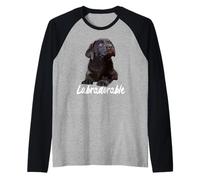 Labradorable Chocolate Lab Dog, cucciolo di Labrador Retriever marrone Maglia con Maniche Raglan