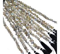 Labradorite Briolette 5mm-6mm Cuore Sfaccettato Perline | Filo 8 "| Briolette con gemme di labradorite + AAA | Perline di pietre preziose semipreziose naturali