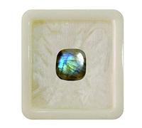 Labradorite naturale da 55 carati, pietra preziosa sciolta, forma quadrata a forma di cuscino, cabochon, pietra portafortuna per la guarigione dei chakra, pietra preziosa da 4 carati.